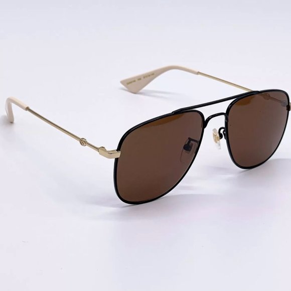 Sale! New Gucci Unisex 57mm Black and Brown Sunglasses! - Picture 8 of 8